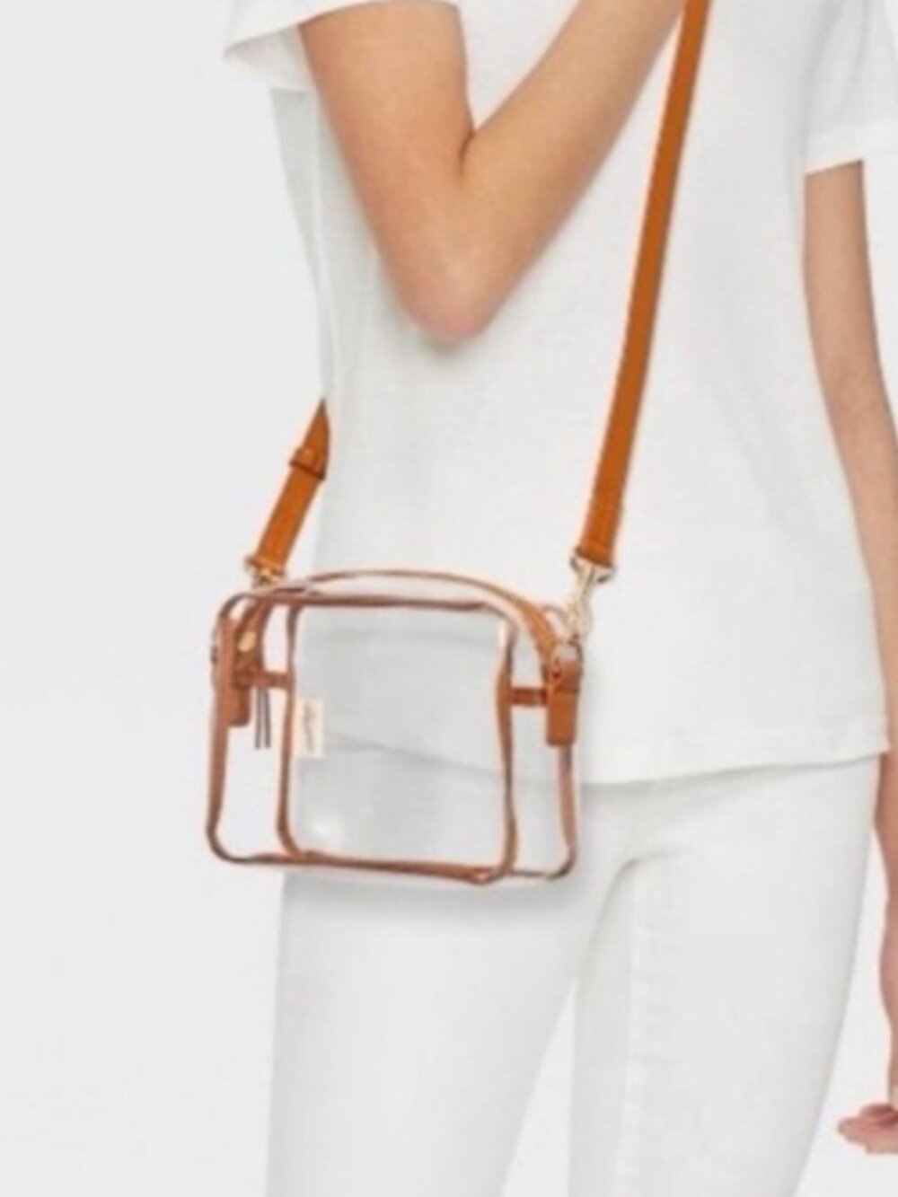 Universal Thread Camera Crossbody Bag Brown-Clear NWT